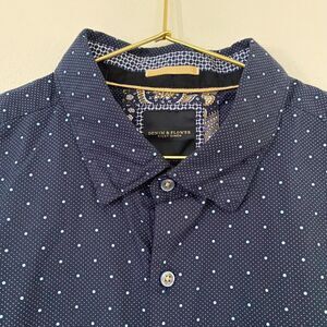 Denim &‎ Flower Shirt Mens Sz L Black Polka Dot Long Sleeve Button Down Cotton